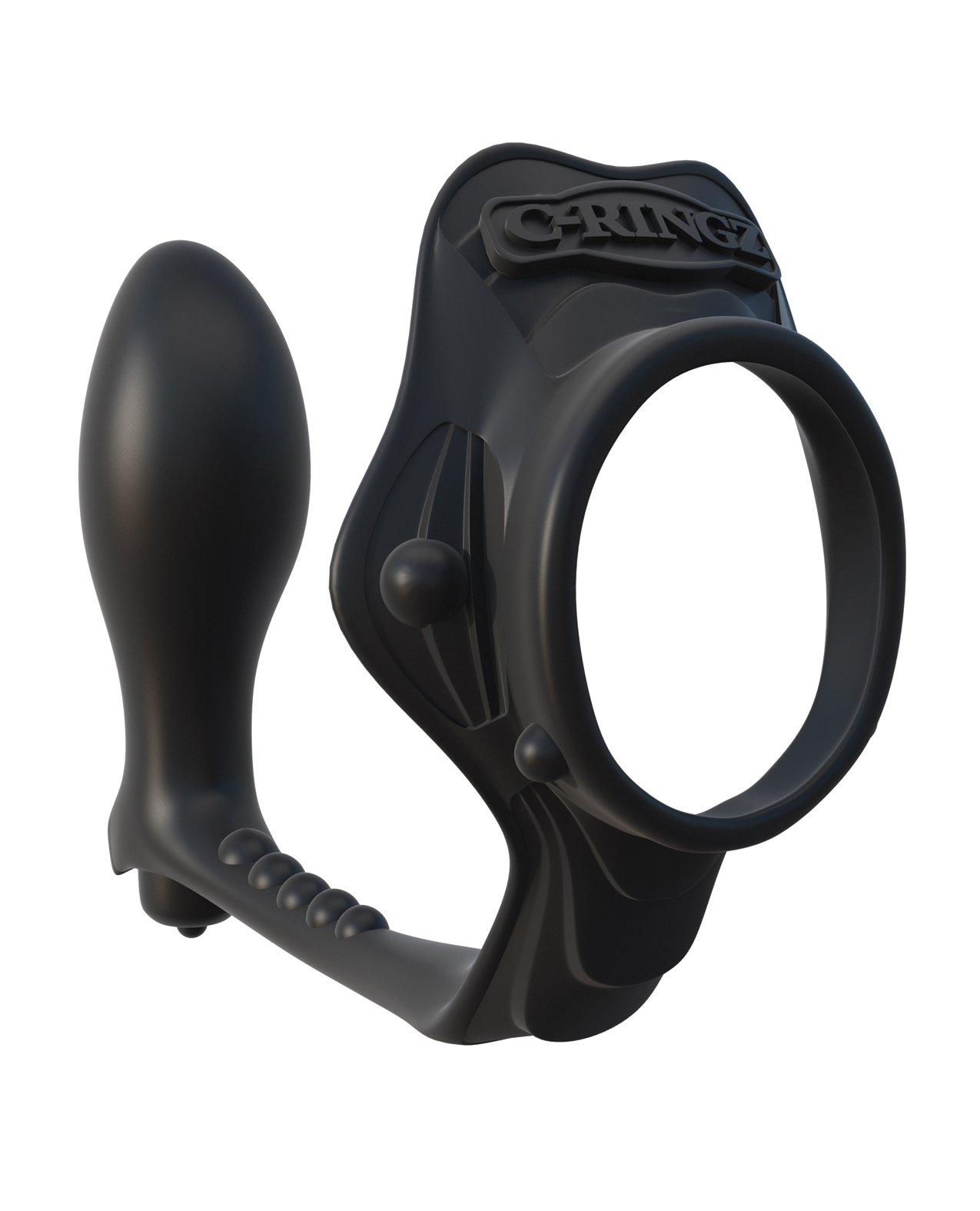 Thumbnail for Fantasy C-Ringz Rock Hard Ass-Gasm Vibrating Ring - Black