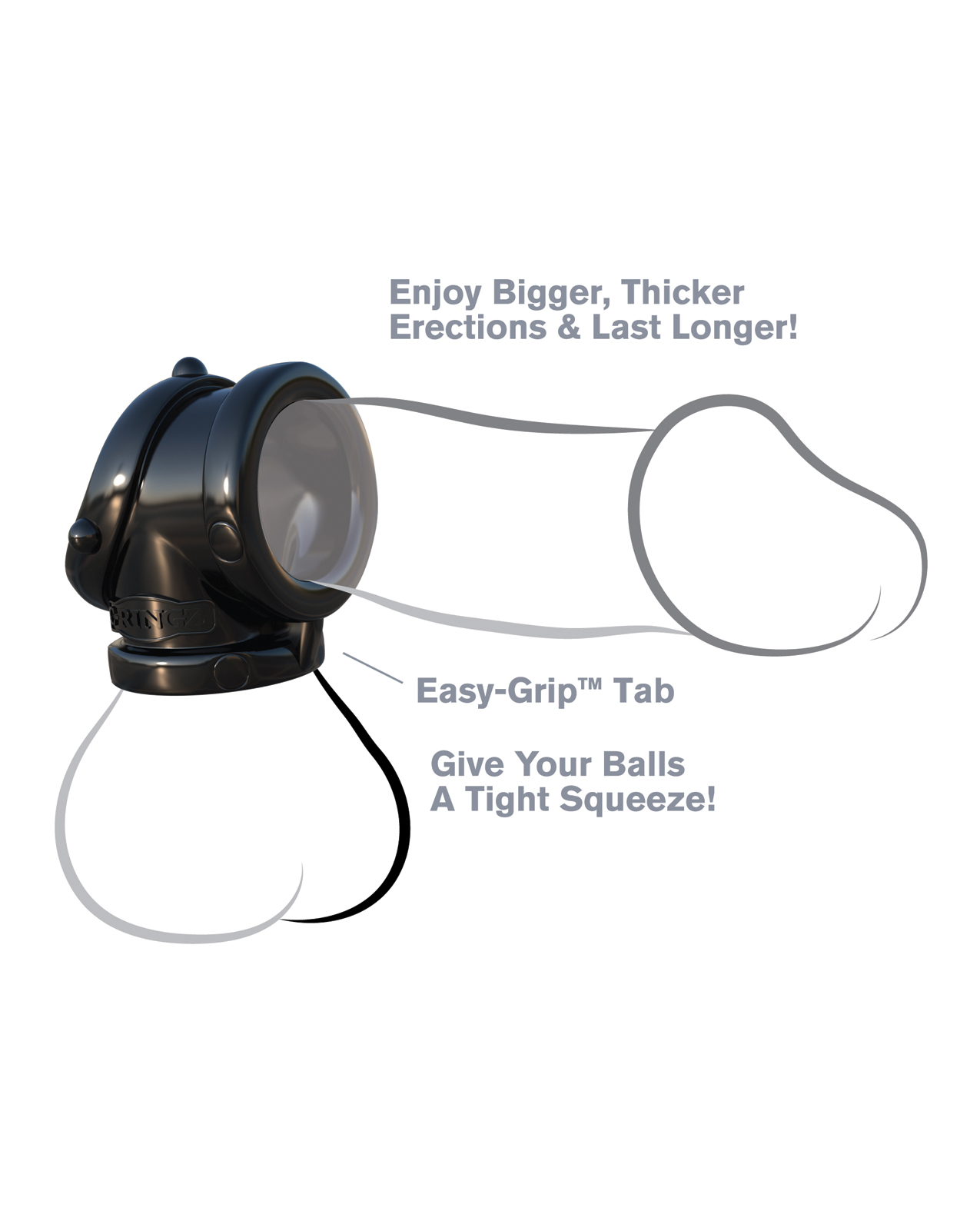 Thumbnail for Fantasy C-Ringz Rock Hard Cock Pipe - Black