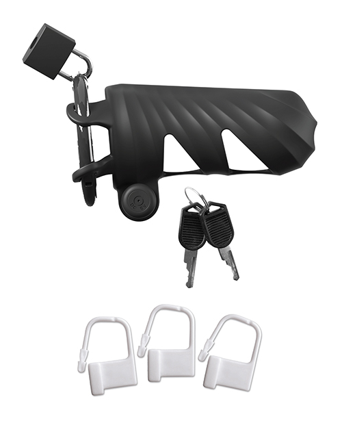 Thumbnail for Fantasy C-Ringz Remote Controlled Vibrating Cock Blocker - Black