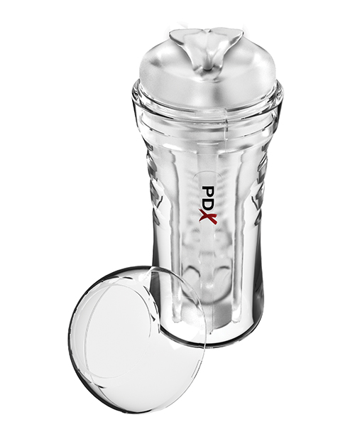 Thumbnail for PDX Extreme Wet Pussies Super Luscious Lips Self-Lubricating Stroker - Frosted