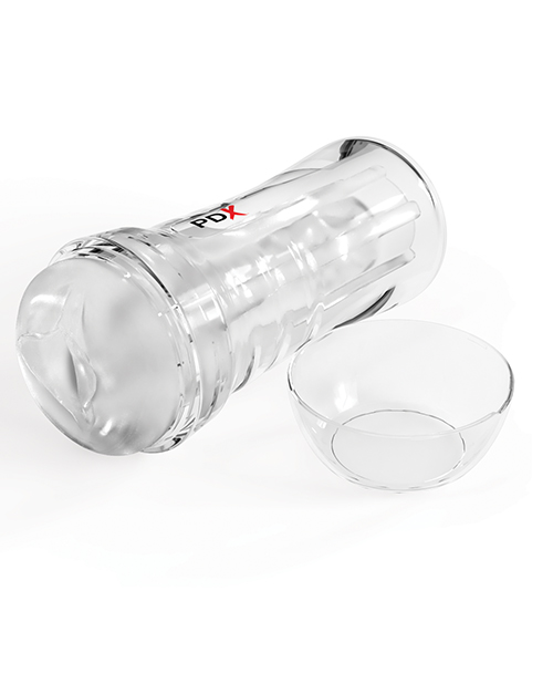 Thumbnail for PDX Extreme Wet Pussies Super Luscious Lips Self-Lubricating Stroker - Frosted