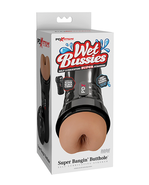 PDX Extreme Wet Bussies Super Bangin&apos; Butthole Stroker - Brown