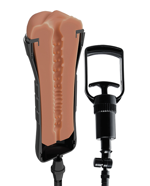 Thumbnail for PDX Extreme Wet Pussies Super Sucker XXL Stroker - Brown