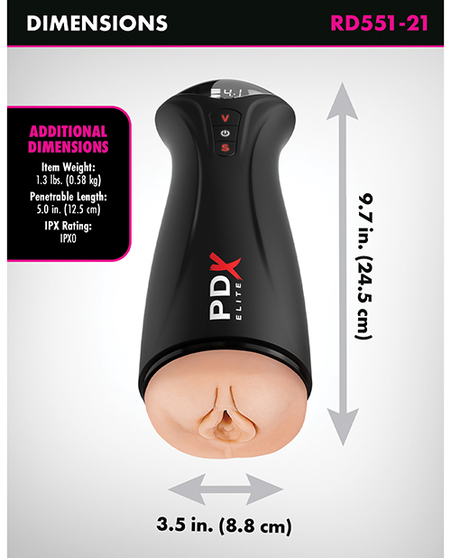 Thumbnail for PDX Elite Fuck-Gasm Pussy Stroker - Light