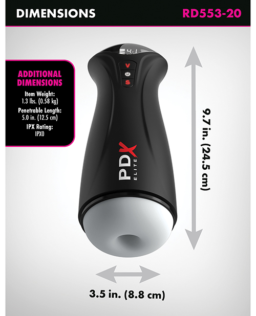 Thumbnail for PDX Elite Fap-Gasm Stroker - Frosted