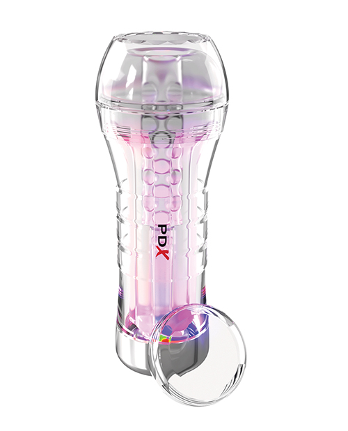 Thumbnail for PDX Elite ViewTube XXL See-Thru EZ-Grip LED Stroker - Clear