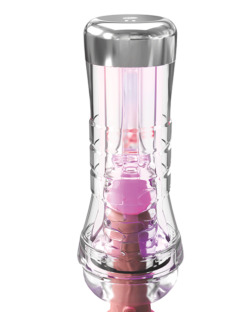 Thumbnail for PDX Elite ViewTube XXL See-Thru EZ-Grip LED Stroker - Clear