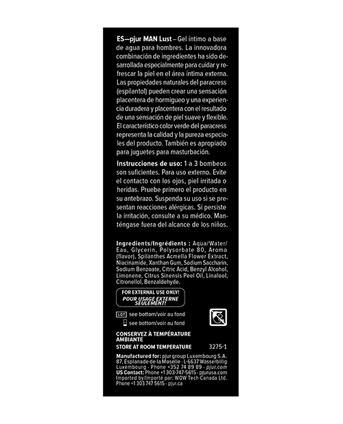 Thumbnail for Pjur Man Lust - 15 ml Bottle