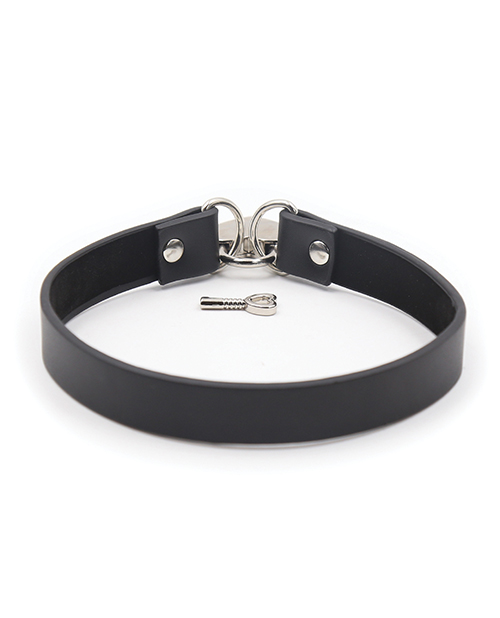Thumbnail for Plesur PVC Collar w/Heart Lock - Black