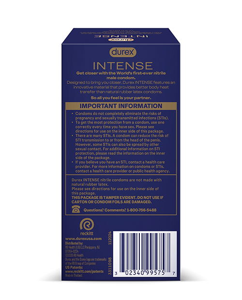 Thumbnail for Durex Intense Nitrile Condoms - Pack of 10
