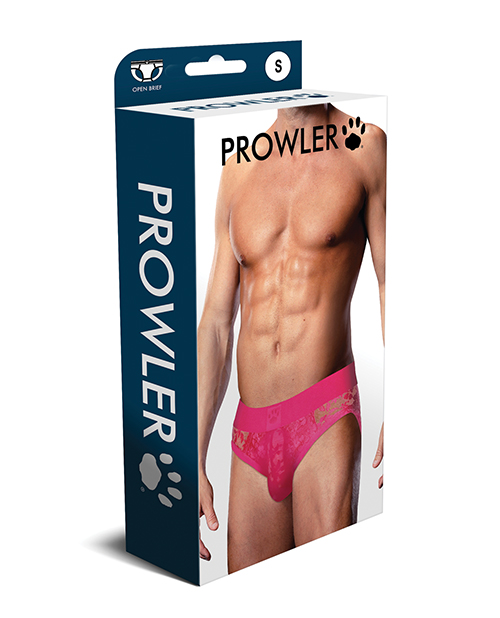 Thumbnail for Prowler Lace Open Back Brief - Pink SM