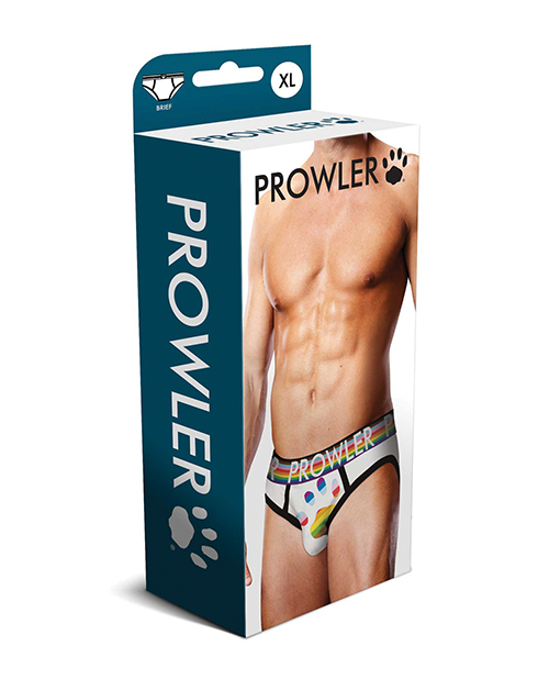 Thumbnail for Prowler Oversized Paw Brief - White/Multi XL