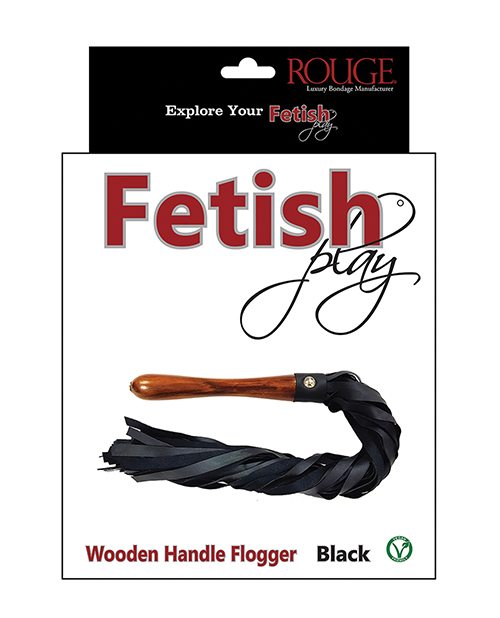 Thumbnail for Rouge Fetish Play Vegan Flogger - Black