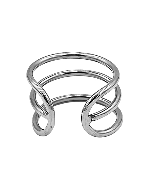 Thumbnail for Rouge Stainless Steel Triple Wire Glans Ring 32 mm - Silver
