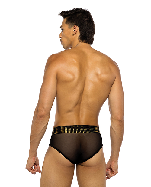 Thumbnail for Sacred Heart Briefs w/Studded Elastic Waist Band - Black XL