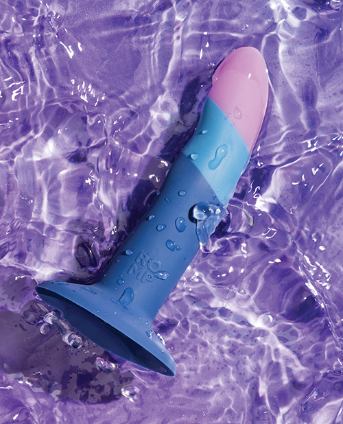 Thumbnail for ROMP Piccolo 3 Color Dildo - Blue