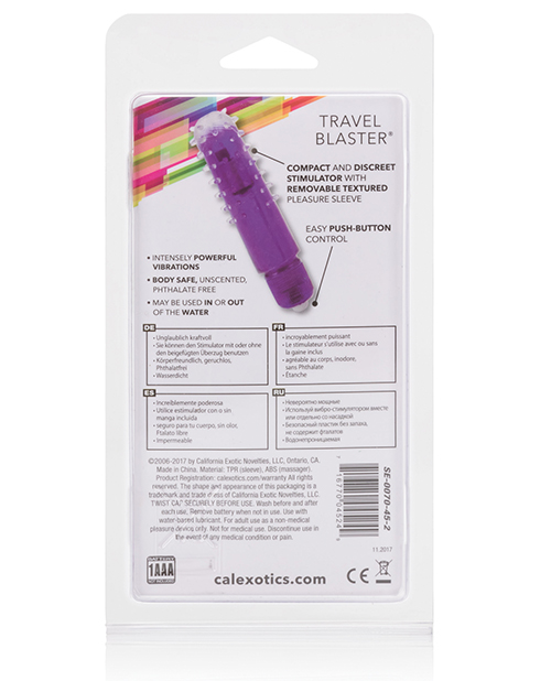 Thumbnail for Travel Blaster w/Silicone Sleeve Waterproof - Purple