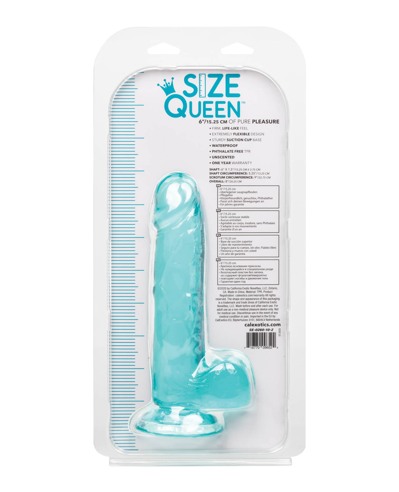 Thumbnail for Size Queen 6&quot; Dildo - Blue