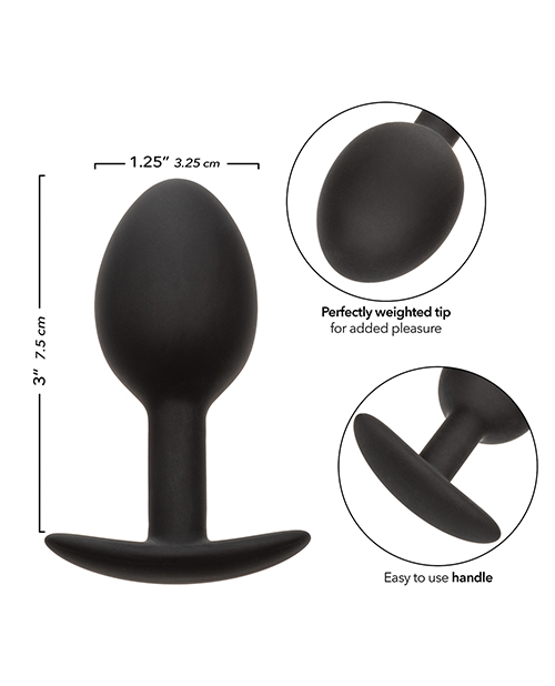 Thumbnail for Weighted Silicone Anal Plug - Black