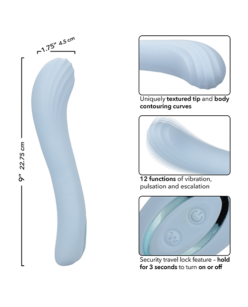 Thumbnail for Azure Collection Contoured G Vibrator - Blue