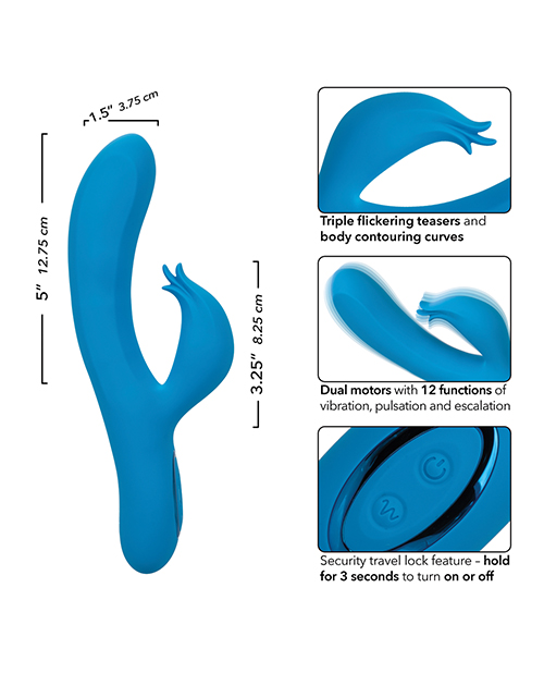 Thumbnail for Azure Collection Flutter G Vibrator - Blue