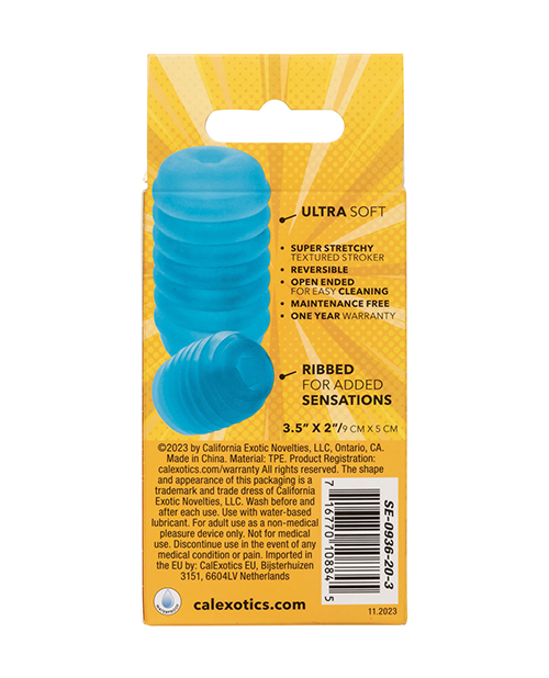 Thumbnail for Pop Sock! Ribbed Masturbator - Blue