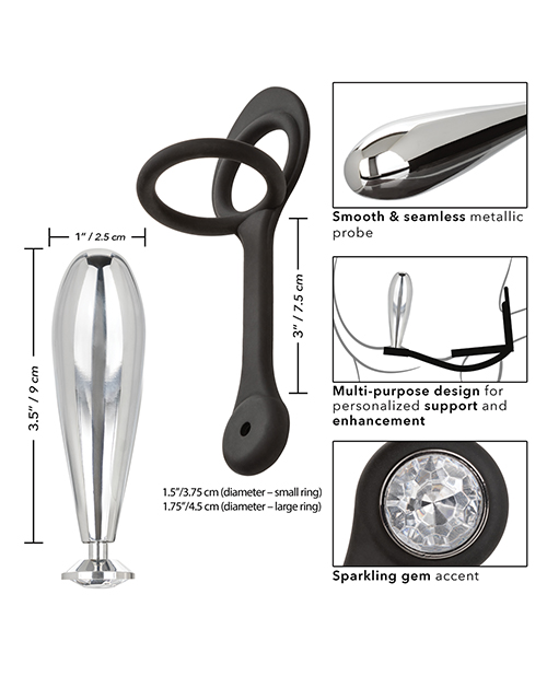 Thumbnail for Star Fucker Glider Gem Plug w/Silicone Enhancer - Black