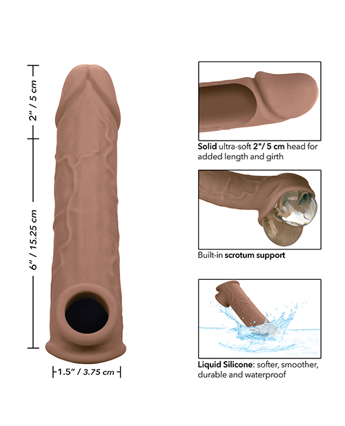 Thumbnail for Performance Maxx Life-Like 8&quot; Penis Extension - Brown