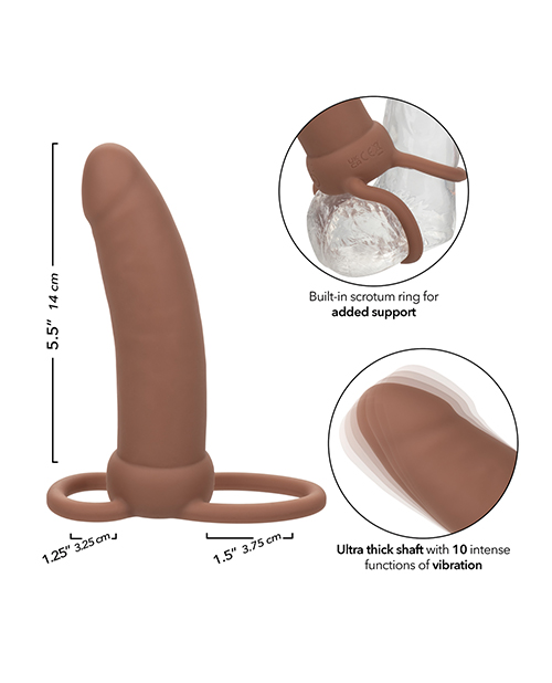 Thumbnail for Performance Maxx Rechargeable Thick Dual Penetrator - Brown