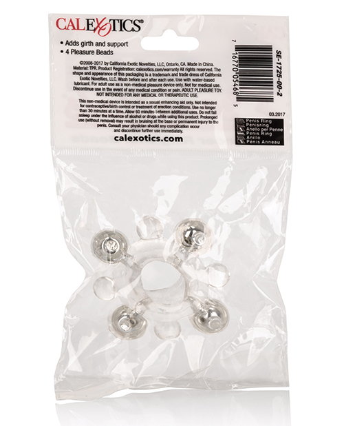 Thumbnail for Basic Essentials Enhancer Ring w/Beads - Clear