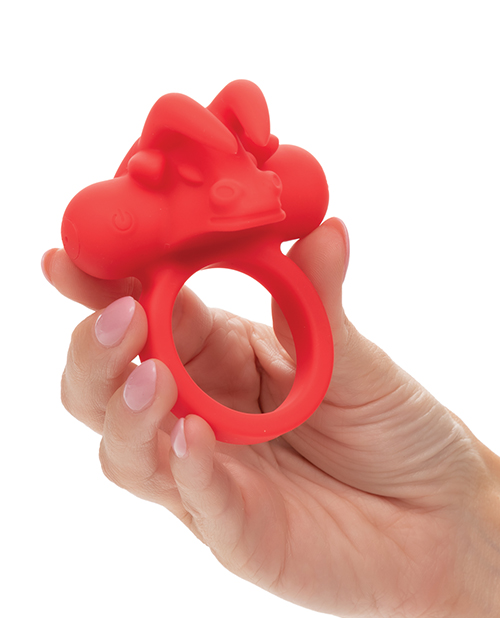 Thumbnail for Couple&apos;s Enhancer Silicone Rechargeable The Matador Enhancer w/Triple Stimulation - Red