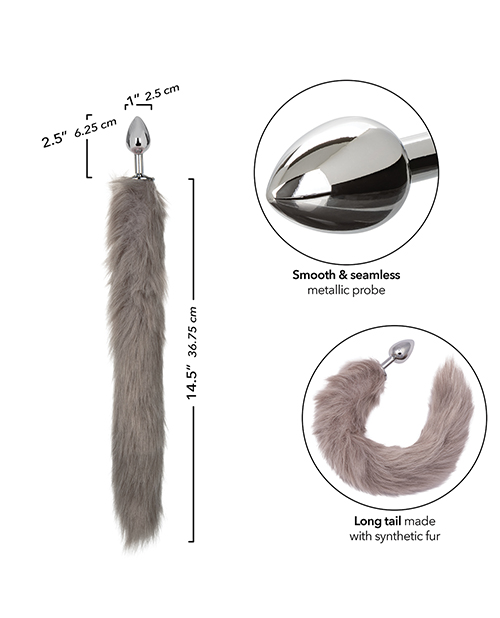 Thumbnail for Running Wild Grey Tail Metallic Anal Probe