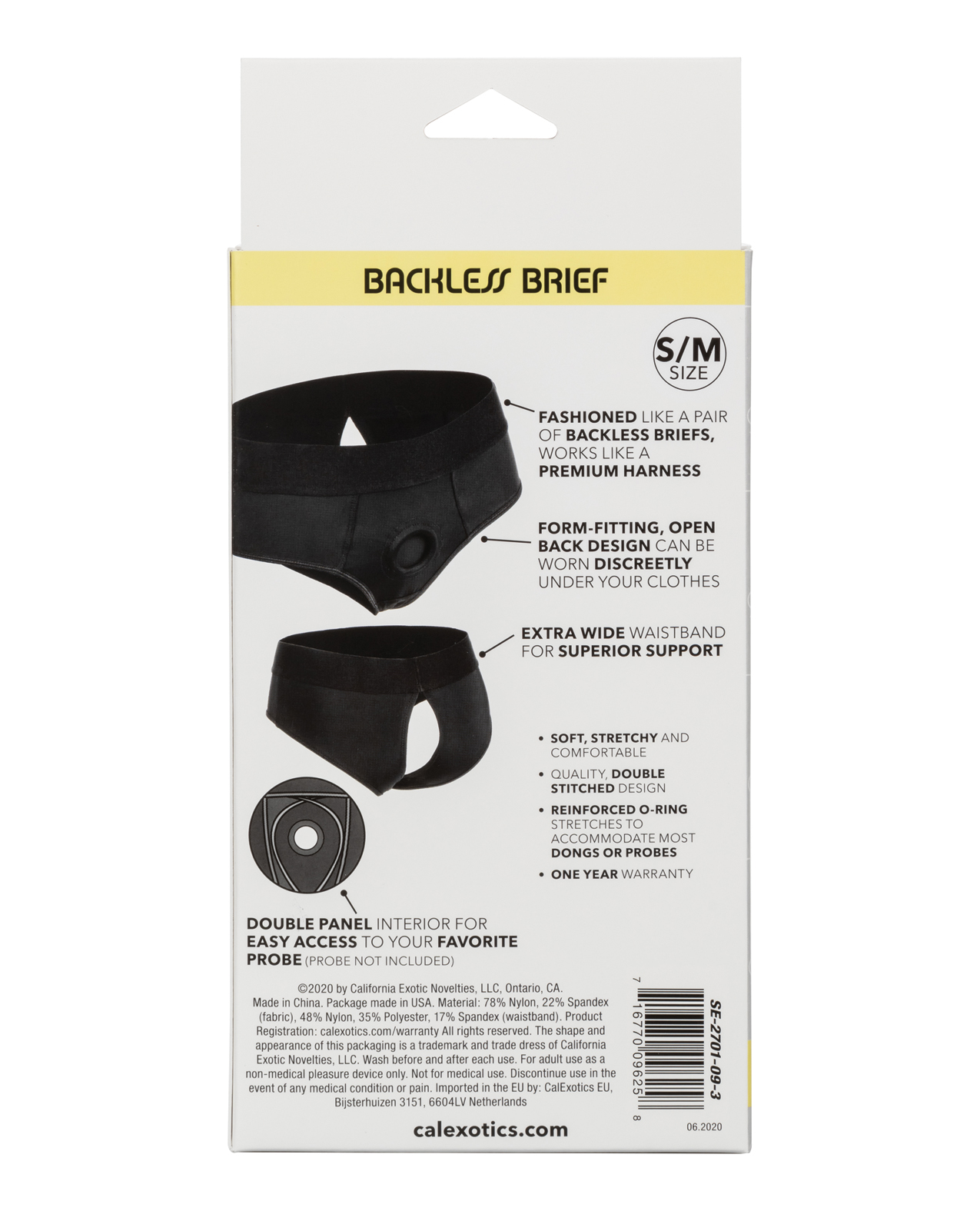 Thumbnail for Boundless Backless Brief S/M - Black