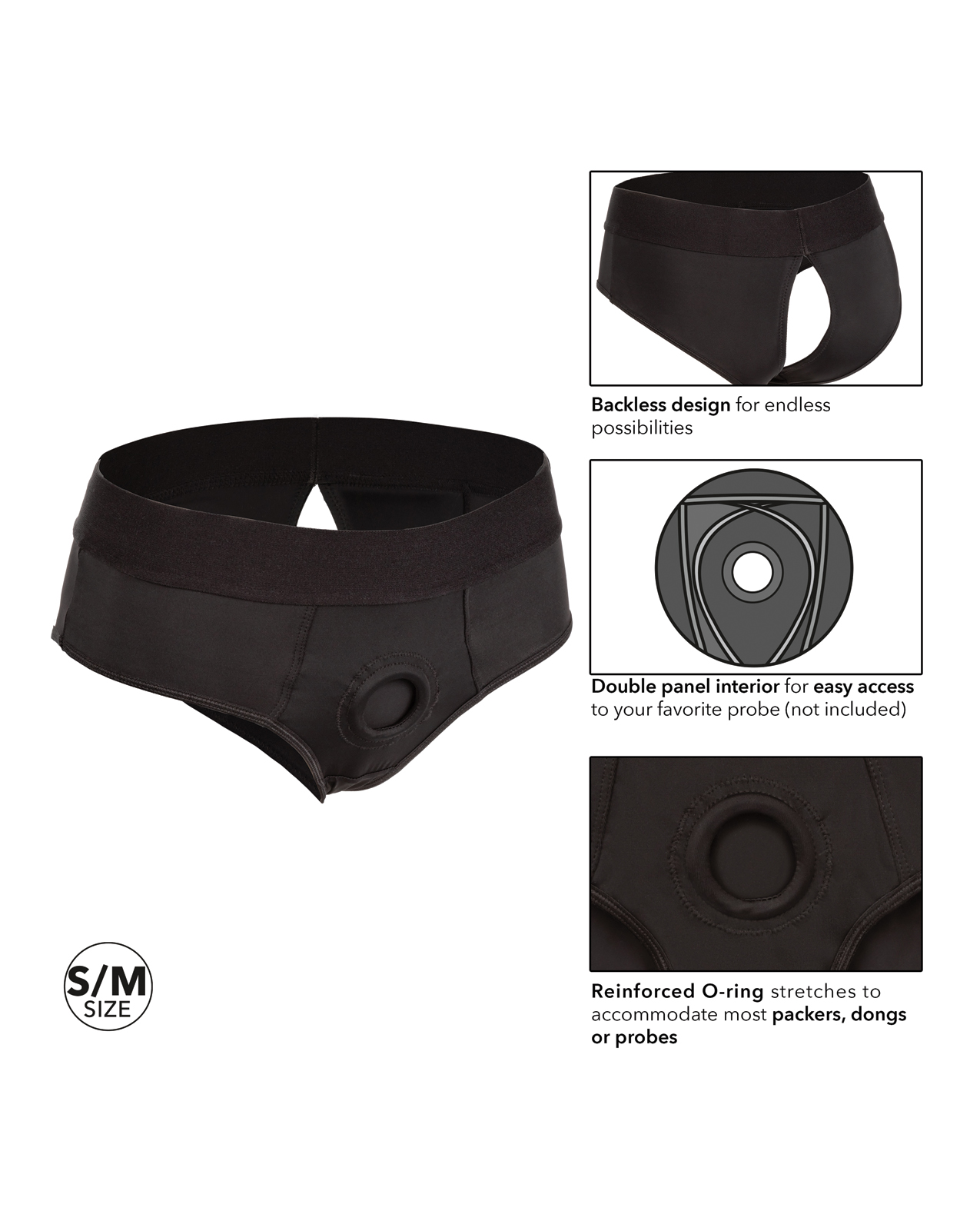 Thumbnail for Boundless Backless Brief S/M - Black