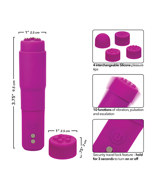 Thumbnail for Kyst Mega-Mite Stimulator w/Interchangeable Tips - Pink