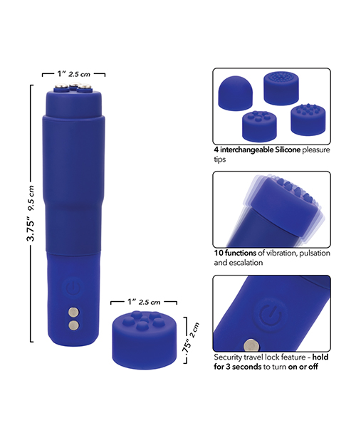 Thumbnail for Kyst Mega-Mite Stimulator w/Interchangeable Tips - Purple