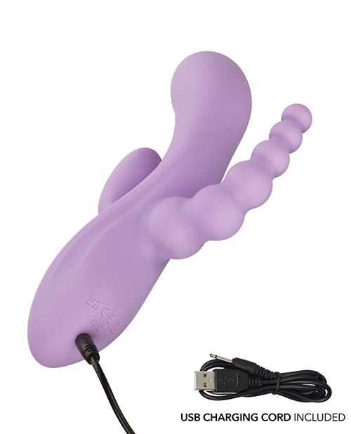 Thumbnail for Flex Bend &amp; Hold Triple Rumbler Triple Motor Massager - Purple