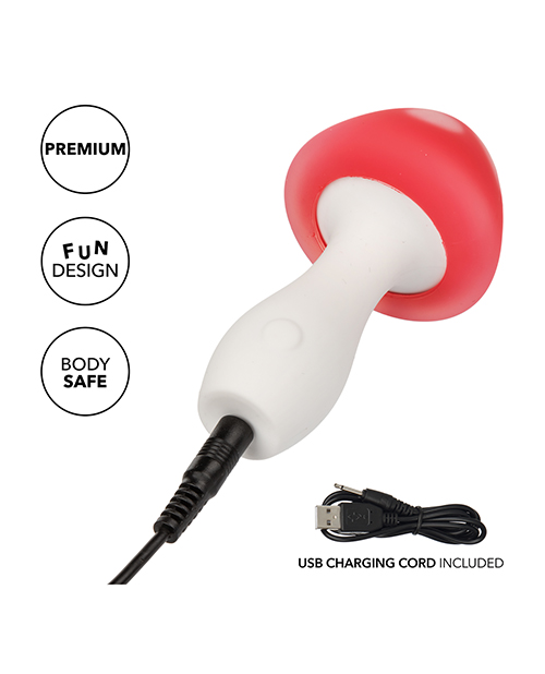 Thumbnail for Naughty Bits Muff Shroom Playful Massager - Red/White