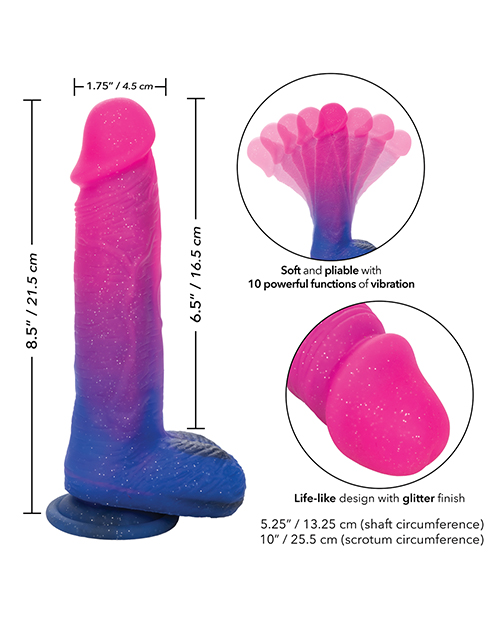 Thumbnail for Naughty Bits Ombre Hombre XL Vibrating Dildo