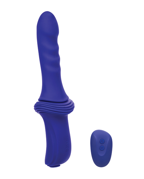 Thumbnail for Overdrive Ridged Shaft Remote Control Sex Machine - Blue