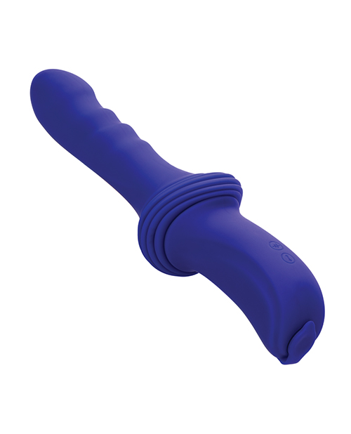 Thumbnail for Overdrive Ridged Shaft Remote Control Sex Machine - Blue