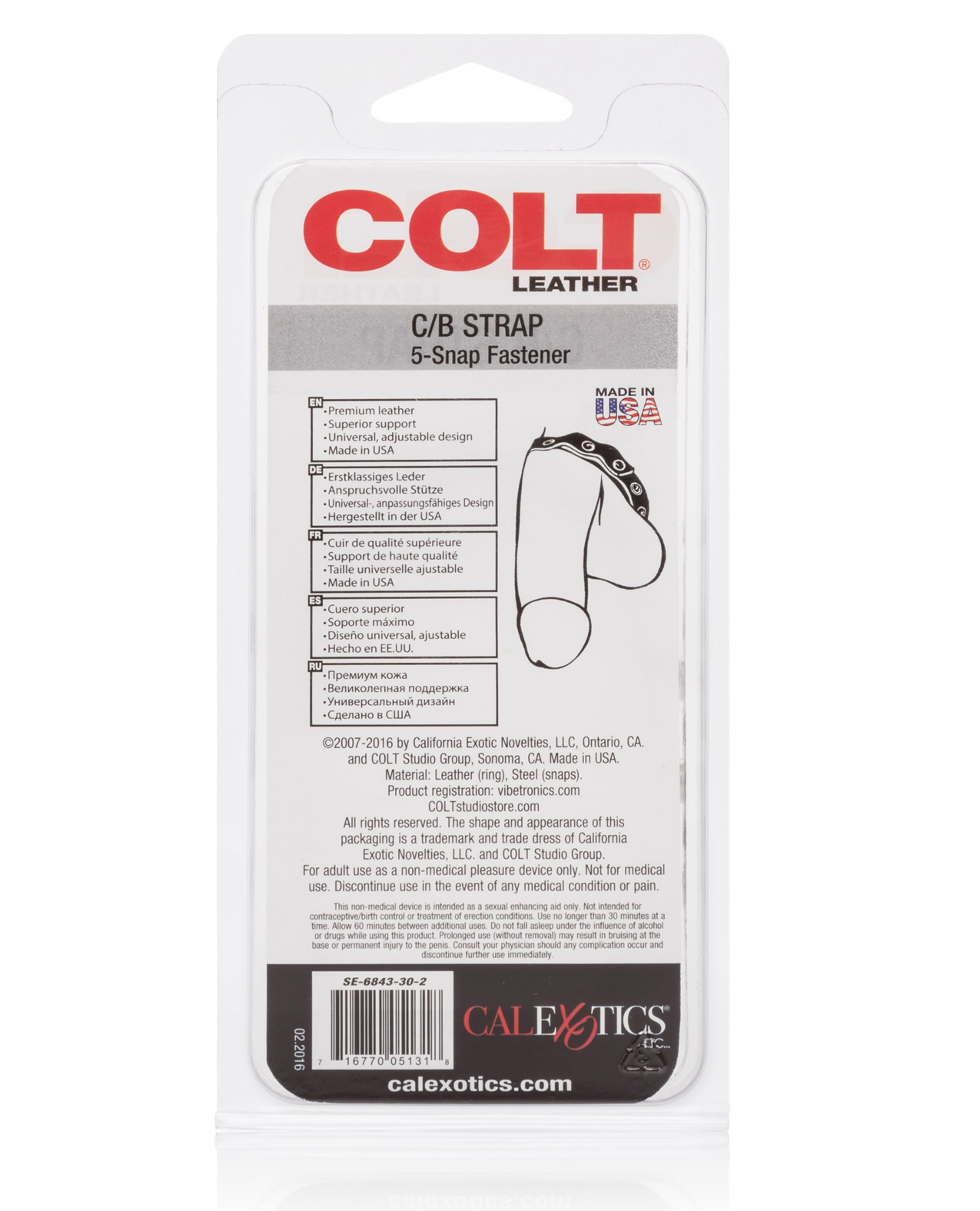 Thumbnail for COLT Leather C/B Strap 5 Snap Fastener - Black