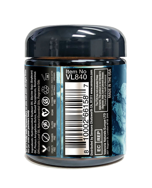 Thumbnail for Sensuva Lit Sweet Temptation Luxury Massage Candle - 4 oz Vanilla, Sugar &amp; Sweet Pea