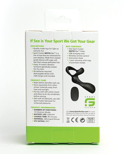 Thumbnail for Sport Fucker Motovibe Pulse Cockring - Black