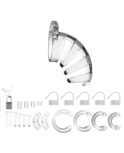 Thumbnail for Shots Man Cage Chastity 3.5&quot; Cock Cage Model 2 - Clear