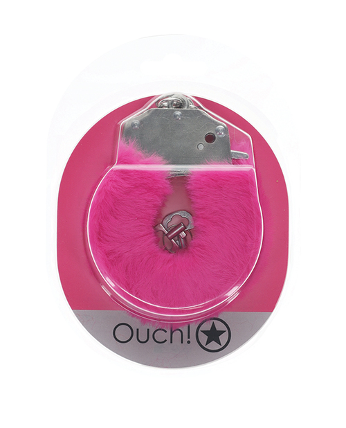Thumbnail for Shots Ouch! Heavy-duty Fluffy Handcuffs - Pink
