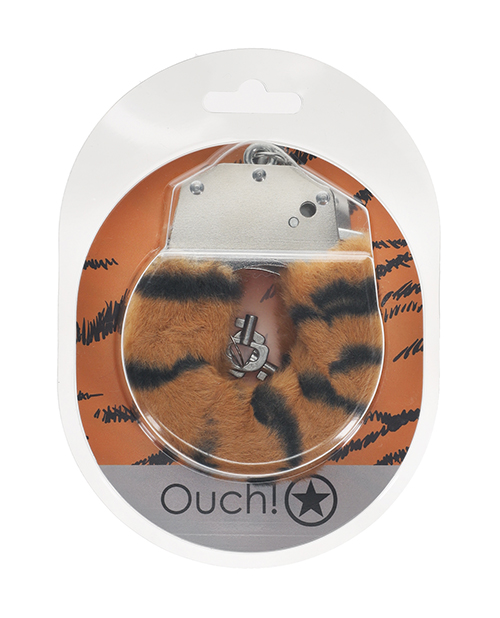 Thumbnail for Shots Ouch! Heavy-duty Fluffy Handcuffs - Tiger