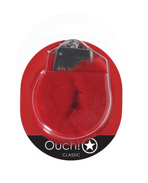 Thumbnail for Shots Ouch! Classic Fluffy Handcuffs - Red