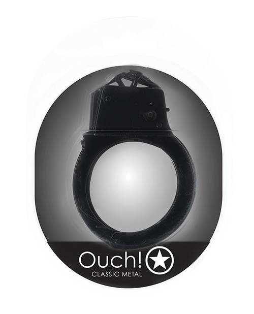 Thumbnail for Shots Ouch! Classic Metal Handcuffs - Black