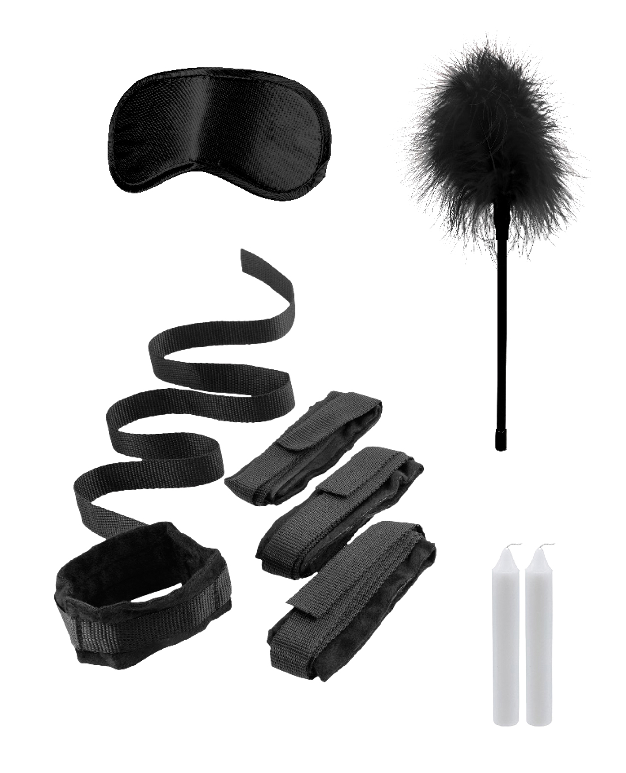 Thumbnail for Shots Ouch Bed Bindings Restraint Kit - Black